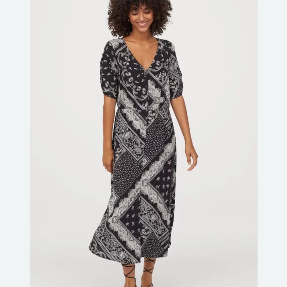 H&M • Button Down Patterned Dress